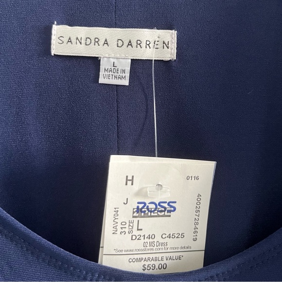 Sandra Darren Long Sleeve Sheer Jacket Dress - Picture 8 of 9